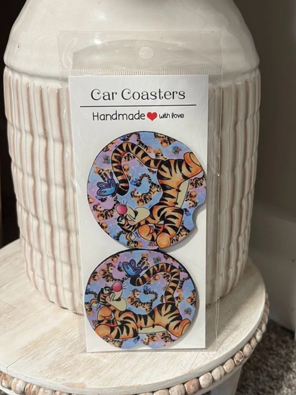 Tigger Car cup holder coasters